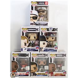 LOT OF 6 ASSORTED FUNKO POPS: FOOTBALL &