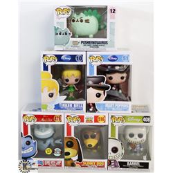 LOT OF 6 ASSORTED FUNKO POPS: DISNEY &