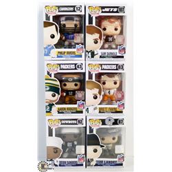 LOT OF 6 ASSORTED FUNKO POPS: FOOTBALL VARIETY