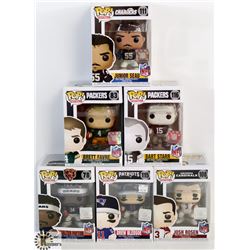 LOT OF 6 ASSORTED FUNKO POPS: FOOTBALL VARIETY