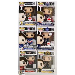 LOT OF 6 ASSORTED FUNKO POPS: NHL  EXCLUSIVE