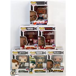 LOT OF 6 ASSORTED FUNKO POPS: FOOTBALL VARIETY