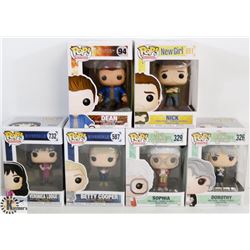 LOT OF 6 ASSORTED FUNKO POPS: TV VARIETY PACK.