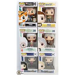 LOT OF 6 ASSORTED FUNKO POPS: TV VARIETY PACK.