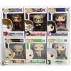 Image 1 : LOT OF 6 ASSORTED FUNKO POPS: TV  & MOVIES VARIETY