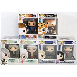 LOT OF 6 ASSORTED FUNKO POPS: TV  VARIETY PACK.