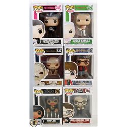 LOT OF 6 ASSORTED FUNKO POPS: MOVIES VARIETY PACK.