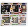 Image 1 : LOT OF 6 ASSORTED FUNKO POPS: MOVIES & TV VARIETY