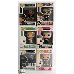 LOT OF 6 ASSORTED FUNKO POPS: MOVIES VARIETY