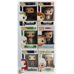 LOT OF 6 ASSORTED FUNKO POPS: MOVIES & TV VARIETY