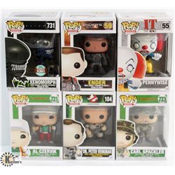 LOT OF 6 ASSORTED FUNKO POPS: MOVIES VARIETY PACK