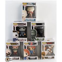 LOT OF 6 ASSORTED FUNKO POPS: MOVIES VARIETY PACK.