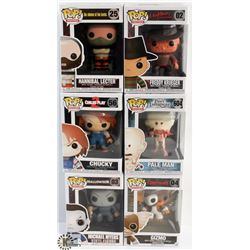 LOT OF 6 ASSORTED FUNKO POPS: MOVIES VARIETY PACK.