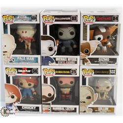 LOT OF 6 ASSORTED FUNKO POPS: MOVIES VARIETY PACK.