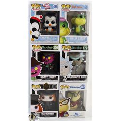 LOT OF 6 ASSORTED FUNKO POPS: DISNEY & ANIMATION