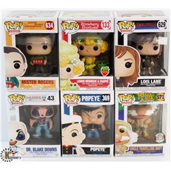 LOT OF 6 ASSORTED FUNKO POPS: TV & ANIMATION