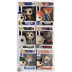 LOT OF 6 ASSORTED FUNKO POPS: MOVIES & ANIMATION