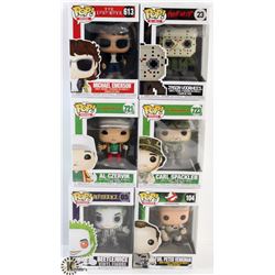 LOT OF 6 ASSORTED FUNKO POPS: MOVIES VARIETY PACK.