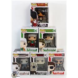 LOT OF 6 ASSORTED FUNKO POPS: MOVIES VARIETY PACK.