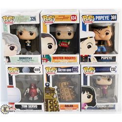 LOT OF 6 ASSORTED FUNKO POPS: TV & ANIMATION