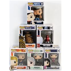 LOT OF 6 ASSORTED FUNKO POPS: TV & ANIMATION