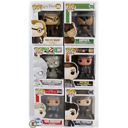 LOT OF 6 ASSORTED FUNKO POPS: MOVIES VARIETY PACK.