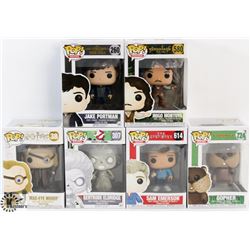 LOT OF 6 ASSORTED FUNKO POPS: MOVIES VARIETY PACK.