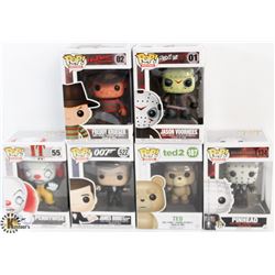 LOT OF 6 ASSORTED FUNKO POPS: MOVIES VARIETY PACK.