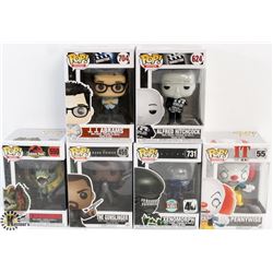 LOT OF 6 ASSORTED FUNKO POPS: MOVIES VARIETY PACK.