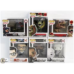 LOT OF 6 ASSORTED FUNKO POPS: MOVIES VARIETY PACK.