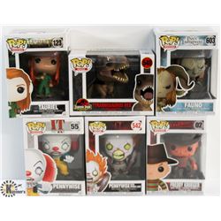 LOT OF 6 ASSORTED FUNKO POPS: MOVIES VARIETY PACK.