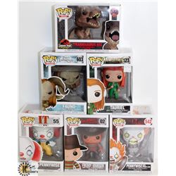LOT OF 6 ASSORTED FUNKO POPS: MOVIES VARIETY PACK.