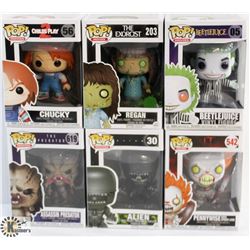 LOT OF 6 ASSORTED FUNKO POPS: MOVIES VARIETY PACK.