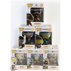 LOT OF 6 ASSORTED FUNKO POPS: OVERWATCH VARIETY