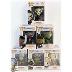 LOT OF 6 ASSORTED FUNKO POPS: OVERWATCH VARIETY