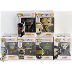 LOT OF 6 ASSORTED FUNKO POPS: OVERWATCH  VARIETY