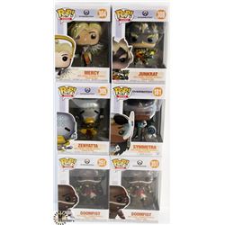 LOT OF 6 ASSORTED FUNKO POPS: OVERWATCH  VARIETY