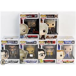 LOT OF 6 ASSORTED FUNKO POPS: MOVIES VARIETY PACK.