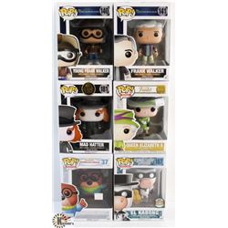 LOT OF 6 ASSORTED FUNKO POPS: MIXED VARIETY PACK.