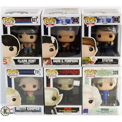 LOT OF 6 ASSORTED FUNKO POPS: TV VARIETY PACK.