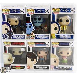 LOT OF 6 ASSORTED FUNKO POPS: TV & ANIMATION