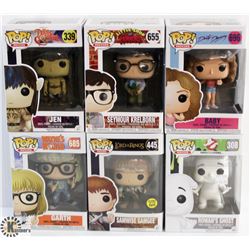 LOT OF 6 ASSORTED FUNKO POPS: MOVIES VARIETY PACK.