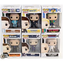 LOT OF 6 ASSORTED FUNKO POPS: TV VARIETY PACK.