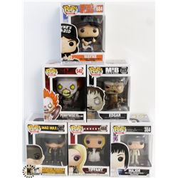 LOT OF 6 ASSORTED FUNKO POPS:MOVIES VARIETY PACK.