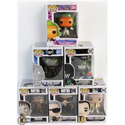 LOT OF 6 ASSORTED FUNKO POPS:MOVIES VARIETY PACK.