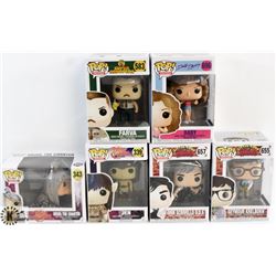 LOT OF 6 ASSORTED FUNKO POPS:MOVIES VARIETY PACK.
