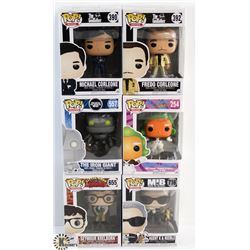 LOT OF 6 ASSORTED FUNKO POPS:MOVIES VARIETY PACK.