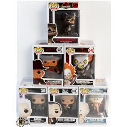 LOT OF 6 ASSORTED FUNKO POPS:MOVIES VARIETY PACK.