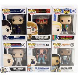 LOT OF 6 ASSORTED FUNKO POPS: TV & MAGIC VARIETY