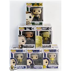 LOT OF 6 ASSORTED FUNKO POPS: MOVIES & ANIMATION